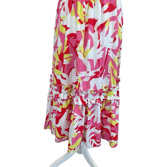 Crosby By Mollie Burch Bowie Dress Pink Tropics Size M - Picture 11 of 12